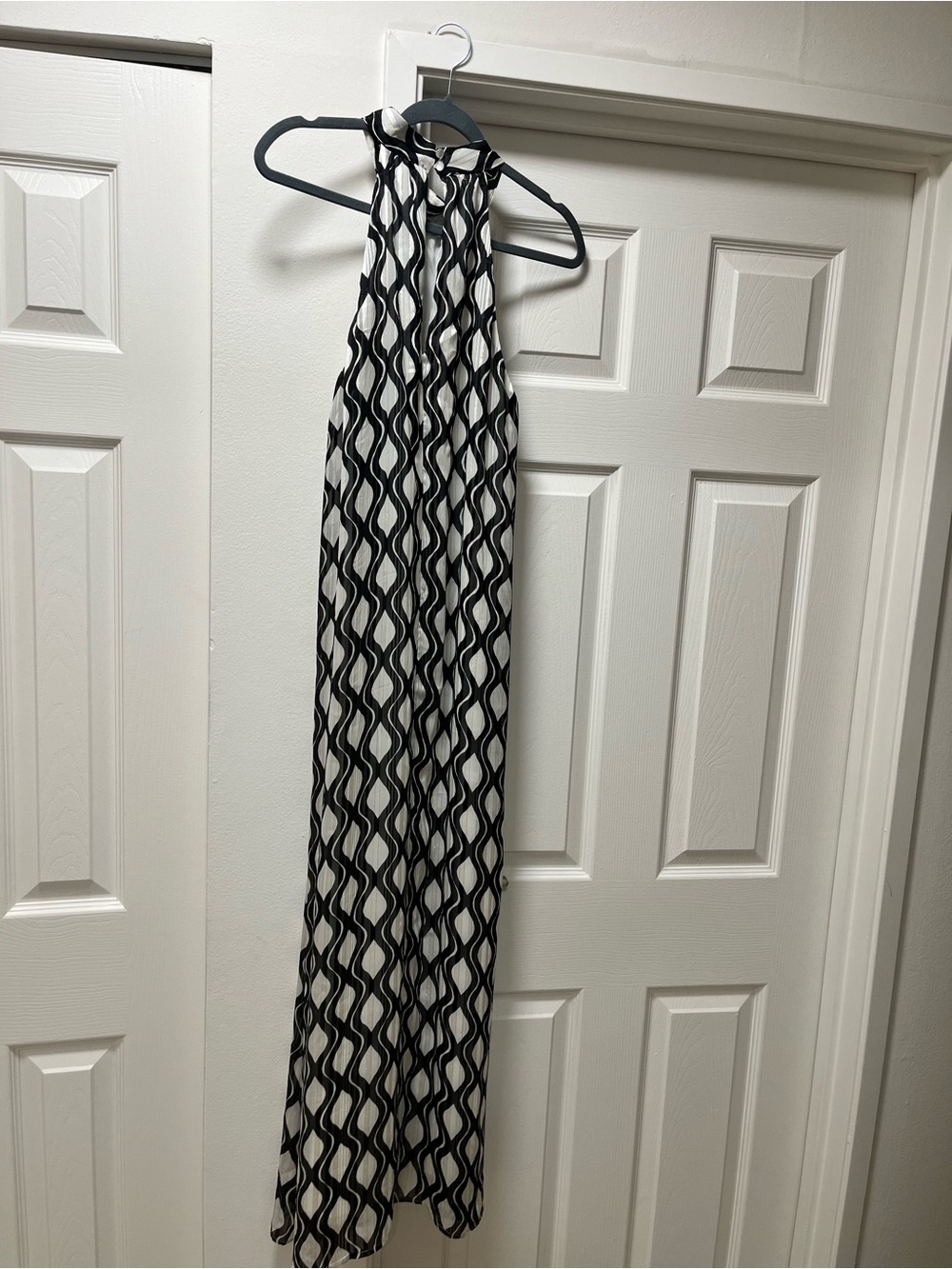 Women's Black & Beige Maxi Dress